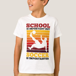 T-shirt L'École Est Importante, Mais Le Football Est Impor