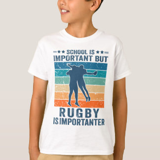 T-shirt L'École Est Importante, Mais Le Rugby Est Importan