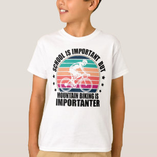 T-shirt L'École Est Importante, Mais Le Vélo Est Important