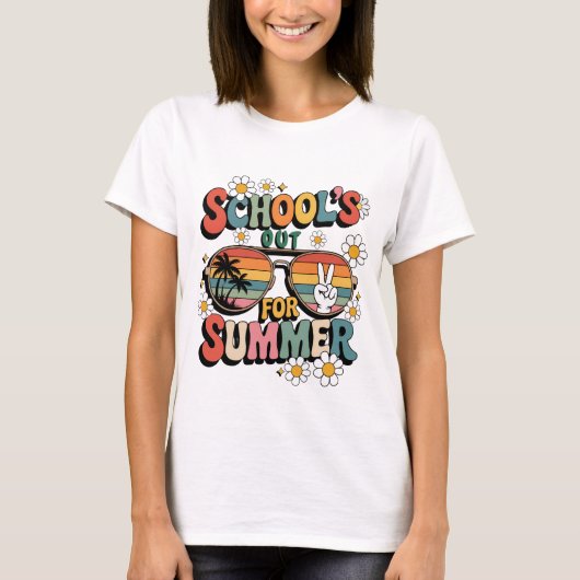 T-SHIRT L'ÉCOLE EST SORTIE POUR L'ÉTÉ (Devant)
