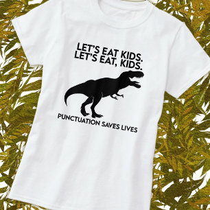 T-shirt Leçon de grammaire de dinosaure drôle