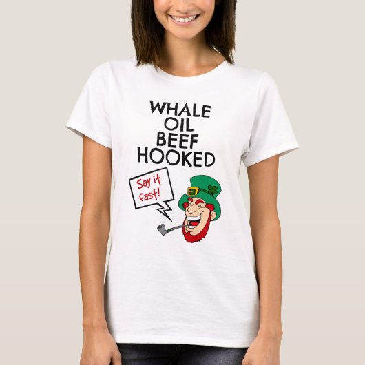 T-shirt Leçon irlandaise : Boeuf à l'huile de baleine Hook (Devant)