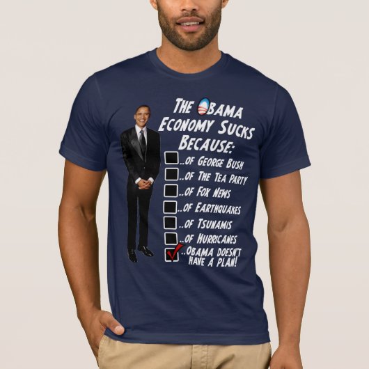 T-shirt L'économie d'Obama suce (Devant)