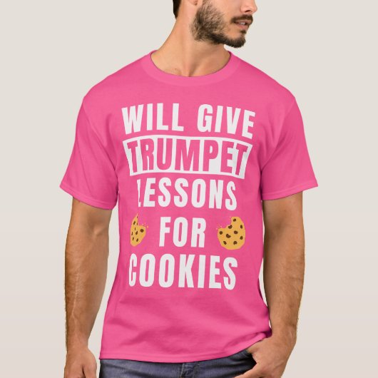 T-shirt Leçons De Trompette Enseignant Pour Les Cookies Tr (Devant)