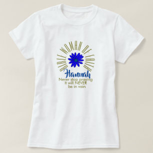 T-shirt Leçons pour les femmes de la Bible de foi Hannah 