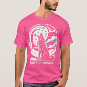 T-shirt L'écorce à la lune Loup drôle pour les femmes