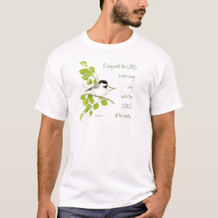 T-shirt L'écriture sainte, O chantent au seigneur, oiseau