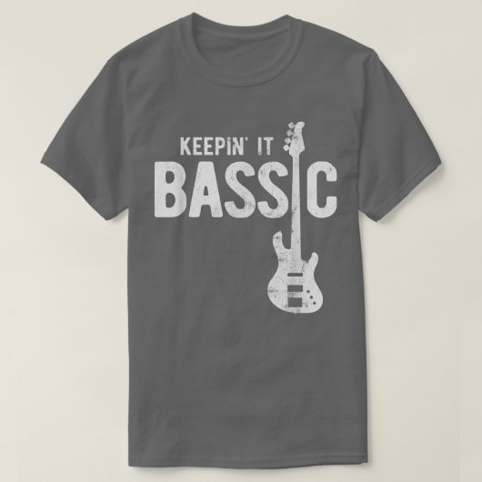 T-shirt Lecteur de basse de guitare de base Keeping It 191 (Design devant)