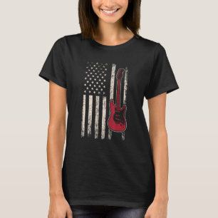 T-shirt Lecteur de basse électrique Guitare American Drape