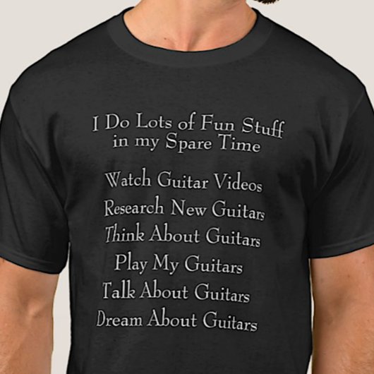 T-shirt Lecteur de guitare - Ce que je fais en temps libre