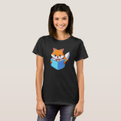 T-shirt Lecteur de livre de lecture Fox (Devant entier)