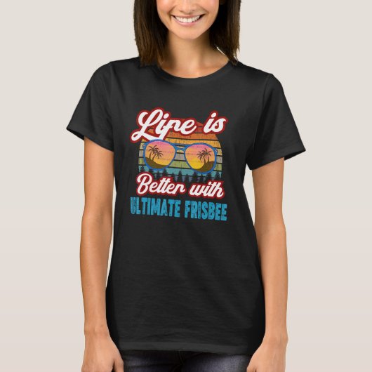 T-shirt Lecteur Frisbee Ultimate Avec Frisbee Ultimate (Devant)