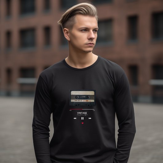 T-shirt Lecteur longue bande de bande de bande de Retro 80