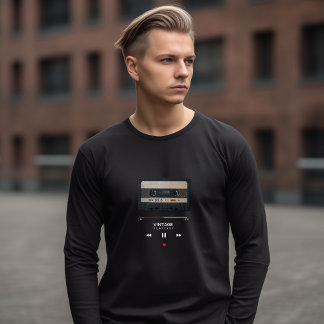 T-shirt Lecteur longue bande de bande de bande de Retro 80