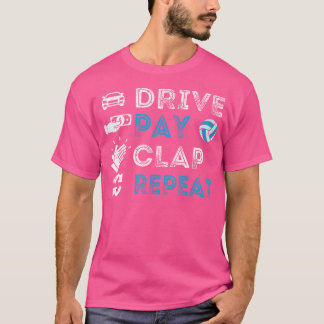 T-shirt Lecteur Paie Payer Clap Répéter Manger Sleep Water