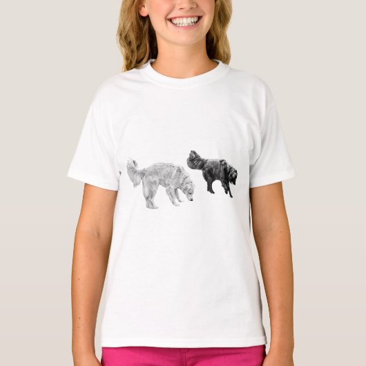 T-shirt Lecteurs au sol, paire d'automne (Devant)