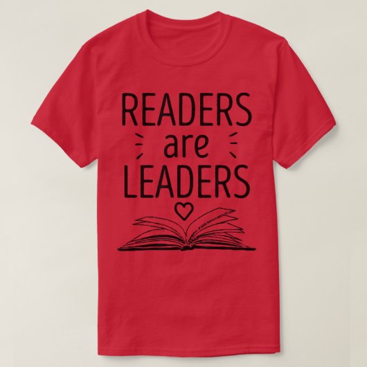T-shirt Lecteurs sont leaders cool Amateurs de livres (Design devant)