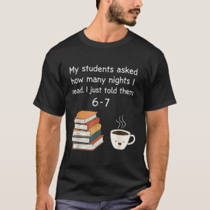 T-shirt Lecture Amusante 67 Six Sept Mème Professeur d'Ang
