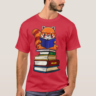 T-shirt Lecture amusante du panda rouge1