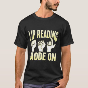 T-shirt Lecture Asl Gesture Main Sourde Perte d'ouïe Adjud