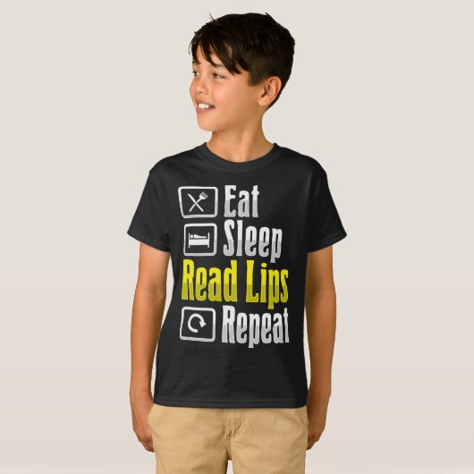 T-shirt Lecture Asl Gesture Main Sourde Perte d'ouïe Adjud (Devant entier)
