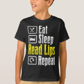 T-shirt Lecture Asl Gesture Main Sourde Perte d'ouïe Adjud (Devant)