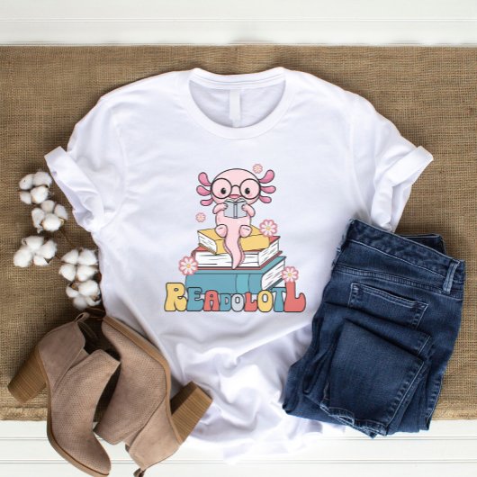T-shirt Lecture Axolotl Pun Cute Bookworts Reader Shirt