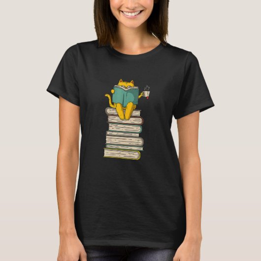 T-shirt Lecture Chat Book Ea Gi (Devant)