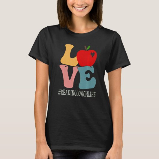 T-shirt Lecture Coach Love Apple Super Retro Cute Retour À (Devant)