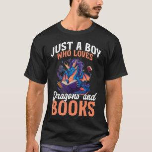T-shirt Lecture de dragon juste un garçon qui aime les dra