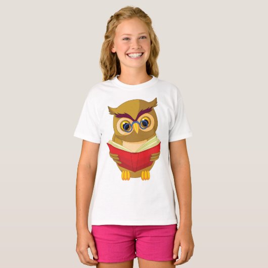 T-shirt Lecture de hibou (Devant entier)