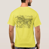 T-shirt Lecture de la carte de système ferroviaire et du (Dos)
