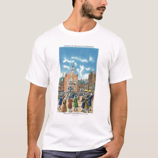 T-shirt Lecture de la déclaration d'indépendance (Devant)