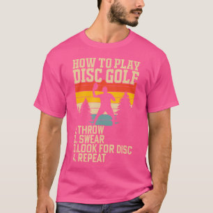 T-shirt Lecture de la lecture du disque de golf lancer ou