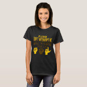 T-shirt Lecture de la lèvre ASL Gesture main sourde Perte (Devant entier)