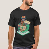 T-shirt Lecture de livre Graphisme Magic Rabbit Steampunk (Devant)