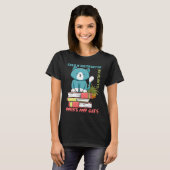 T-shirt Lecture de livres Facilement distrait par les plan (Devant entier)
