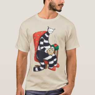 T-shirt Lecture du livre de chat Lover