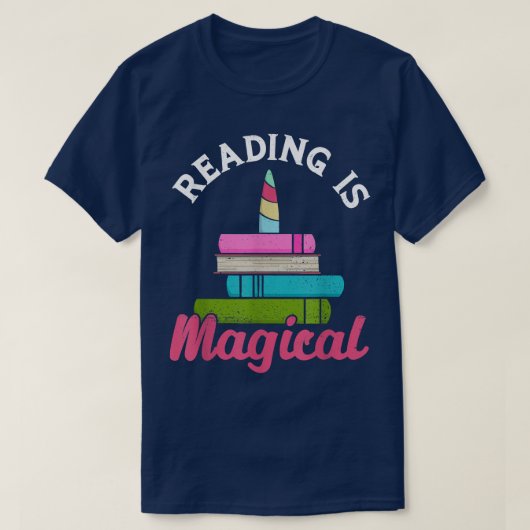 T-shirt Lecture Est Magique Livre Lover Bibliothécaire (Design devant)