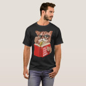 T-shirt Lecture Graphique Chat Chat Propriétaire Animaux A (Devant entier)