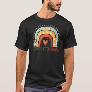 T-shirt Lecture Intervention Enseignant Rainbow Retour À S