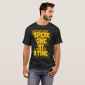 T-shirt Lecture labiale geste de la main ASL surdité perte (Devant entier)
