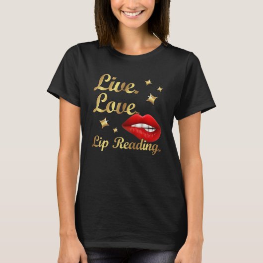 T-shirt Lecture labiale - langue des signes Sensibilisatio (Devant)