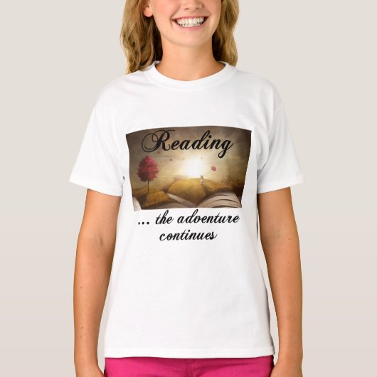 T-shirt Lecture, l'aventure continue (Devant)