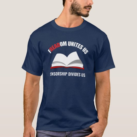 T-shirt Lecture Liberté Rouge Bleu Blanc (Devant)