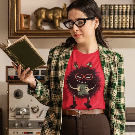 T-shirt Lecture Lover Evil Caractère Livre Nerd