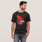 T-shirt Lecture Octopus Ocean Reader Bibliothécaire Livre  (Devant entier)