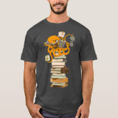 T-shirt Lecture Octopus thé café et livres cadeau (Devant)