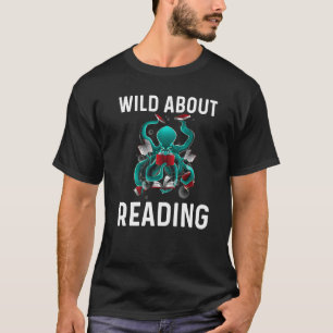 T-shirt Lecture Pour Hommes Femmes Octopus Livres Geek Lir