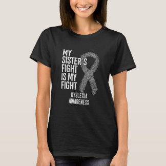 T-shirt Lecture Trouble Le combat de ma soeur est mon comb